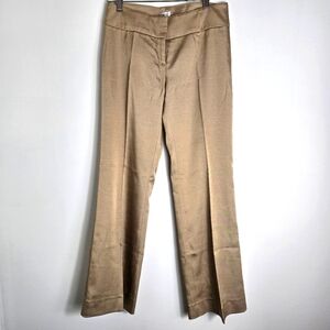 Cache Wide Leg Low Rise Gold Dress Pants